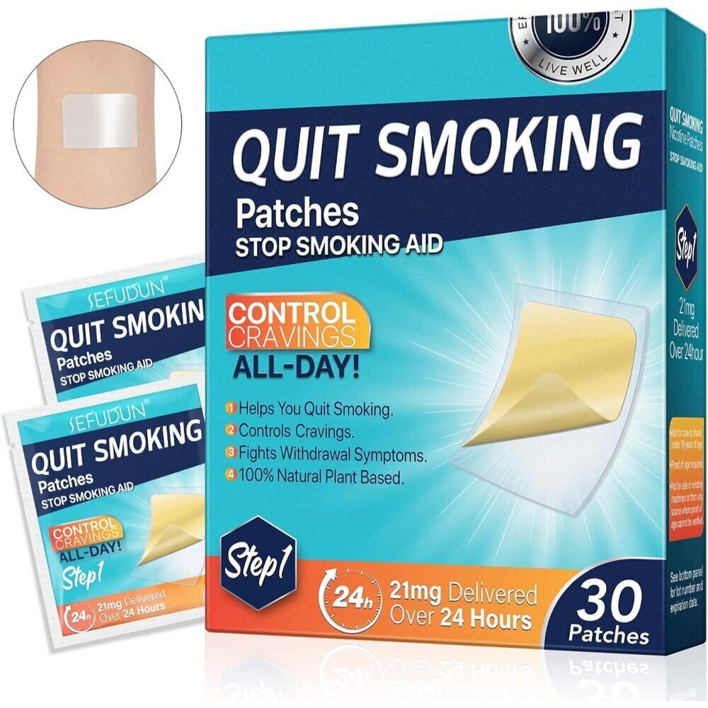 Stop Smoking Patches 21mg Step 1 - 30 Count Quit Aid